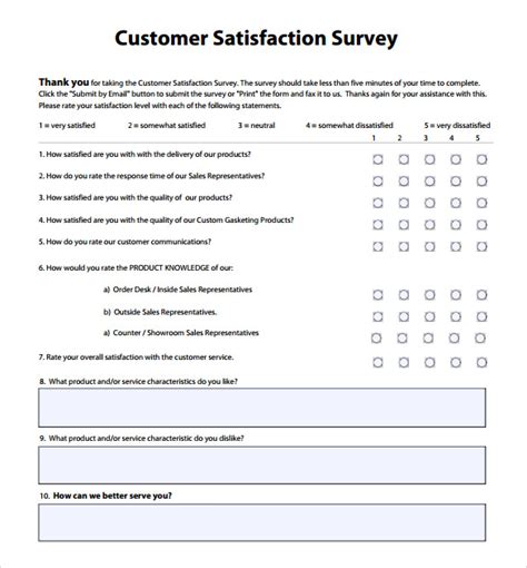 customer satisfaction survey report template